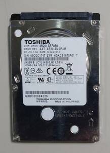 KN1210 TOSHIBA MQ01ABF050 2.5inch 500GB 使用時間：7637時間