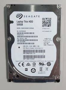 KN1223 SEAGATE 2.5インチ HDD 500GB ST500LT012 使用時間：0時間