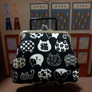 ハンドメイド がま口ポーチ がま口 化粧ポーチ 小物入れ 小銭入れ