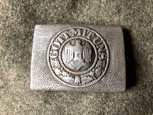 ドイツ軍 兵士 バックル 陸軍 実物 GERMAN WW2 WEHRMACHT HEER ALUMINUM BUCKLE R.S&S