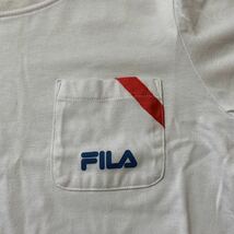 FILA フィラ レディース Tシャツ ポリエステル65% 綿35% ホワイト WOMEN サイズ L 中古品 美品 送料無料_画像4