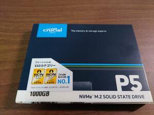 納品書付き Crucial NVMe SSD P5 1000GB(1TB) CT1000P5SSD8JP PCIe3x4