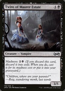 MTG ■黒/英語版■ 《マウアー地所の双子/Twins of Maurer Estate》★FOIL★ アルティメットマスターズ UMA