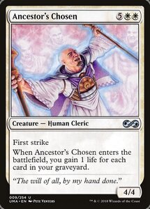 MTG ■白/英語版■ 《祖神に選ばれし者/Ancestor's Chosen》★FOIL★ アルティメットマスターズ UMA