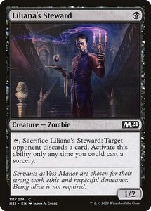 MTG ■黒/英語版■ 《リリアナの使用人/Liliana's Steward》基本セット2021 M21