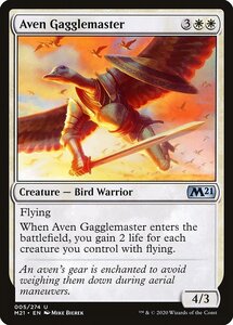 MTG ■白/英語版■ 《エイヴンの鳥群使い/Aven Gagglemaster》★FOIL★基本セット2021 M21