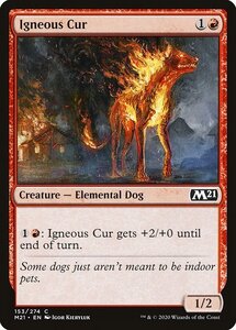 MTG ■赤/英語版■ 《炎血の野犬/Igneous Cur》基本セット2021 M21