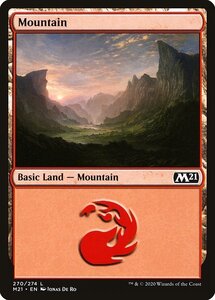 MTG ■土地/英語版■ 《山/Mountain》基本セット2021 M21