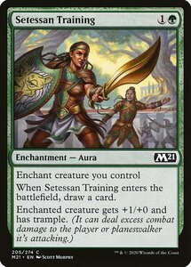 MTG ■緑/英語版■ 《セテッサ式訓練/Setessan Training》★FOIL★基本セット2021 M21