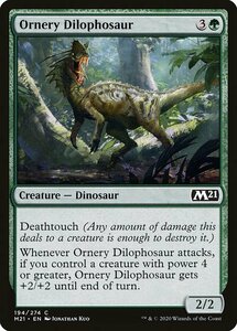 MTG ■緑/英語版■ 《気難しいディロフォサウルス/Ornery Dilophosaur》基本セット2021 M21