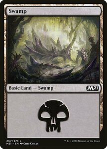 MTG ■土地/英語版■ 《沼/Swamp》基本セット2021 M21