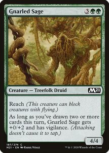 MTG ■緑/英語版■ 《節くれの賢者/Gnarled Sage》基本セット2021 M21