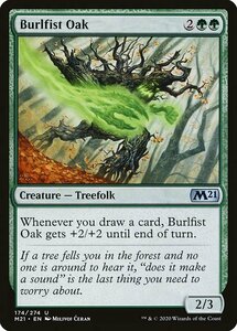 MTG ■緑/英語版■ 《節くれ拳の樫/Burlfist Oak》基本セット2021 M21