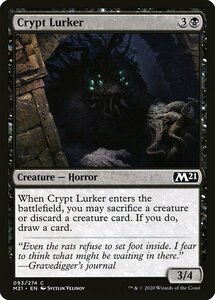 MTG ■黒/英語版■ 《墓所に潜むもの/Crypt Lurker》★FOIL★基本セット2021 M21