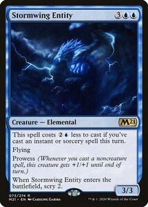 MTG ■青/英語版■ 《嵐翼の精体/Stormwing Entity》★FOIL★基本セット2021 M21