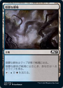 MTG ■土地/日本語版■ 《陰鬱な僻地/Dismal Backwater》基本セット2021 M21