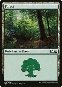 MTG ■土地/英語版■ 《森/Forest》基本セット2021 M21