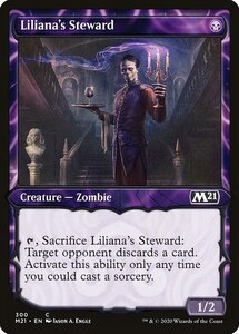 MTG ■黒/英語版■ 《リリアナの使用人/Liliana's Steward》▲ショーケース▲ 基本セット2021 M21