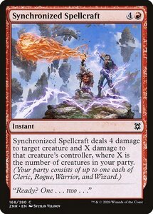 MTG ■赤/英語版■ 《同期した魔術/Synchronized Spellcraft》ゼンディカーの夜明け ZNR