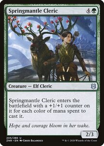 MTG ■緑/英語版■ 《春衣の僧侶/Springmantle Cleric》ゼンディカーの夜明け ZNR