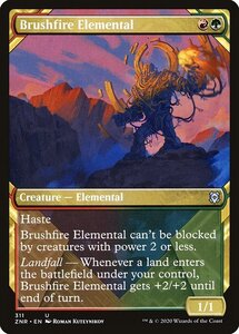 MTG ■金/英語版■ 《山火事の精霊/Brushfire Elemental》▲ショーケース▲ゼンディカーの夜明け ZNR