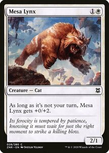 MTG ■白/英語版■ 《台地のオオヤマネコ/Mesa Lynx》ゼンディカーの夜明け ZNR