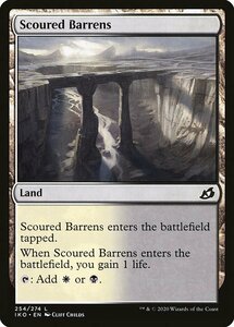 MTG ■土地/英語版■ 《磨かれたやせ地/Scoured Barrens》イコリア:巨獣の棲処 IKO