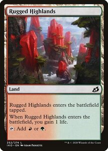 MTG ■土地/英語版■ 《岩だらけの高地/Rugged Highlands》イコリア:巨獣の棲処 IKO