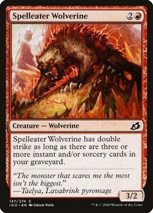 MTG ■赤/英語版■ 《呪文喰いクズリ/Spelleater Wolverine》イコリア:巨獣の棲処 IKO