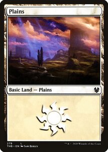 MTG ■土地/英語版■ 《平地/Plains》★FOIL★ テーロス還魂記 THB