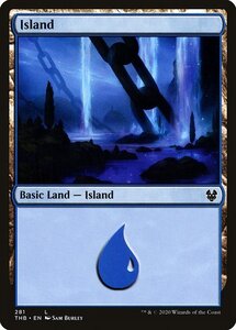 MTG ■土地/英語版■ 《島/Island》★FOIL★ テーロス還魂記 THB