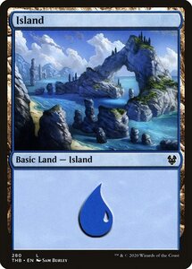 MTG ■土地/英語版■ 《島/Island》★FOIL★ テーロス還魂記 THB