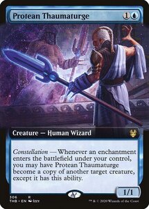 MTG ■青/英語版■ 《変幻の秘術師/Protean Thaumaturge》▲拡張アート▲ テーロス還魂記 THB