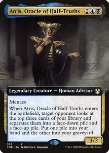 MTG ■金/英語版■ 《半真実の神託者、アトリス/Atris, Oracle of Half-Truths》▲拡張アート▲ テーロス還魂記 THB