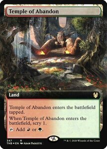 MTG ■土地/英語版■ 《奔放の神殿/Temple of Abandon》▲拡張アート▲ テーロス還魂記 THB