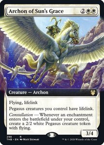 MTG ■白/英語版■ 《太陽の恵みの執政官/Archon of Sun's Grace》▲拡張アート▲ テーロス還魂記 THB