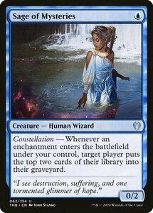 MTG ■青/英語版■ 《神秘の賢者/Sage of Mysteries》★FOIL★ テーロス還魂記 THB