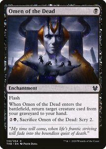 MTG ■黒/英語版■ 《死者の神のお告げ/Omen of the Dead》★FOIL★ テーロス還魂記 THB