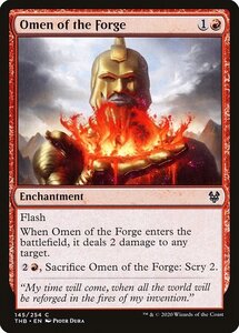 MTG ■赤/英語版■ 《鍛冶の神のお告げ/Omen of the Forge》テーロス還魂記 THB