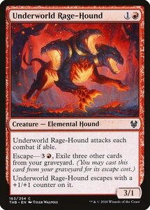 MTG ■赤/英語版■ 《死の国の憤怒犬/Underworld Rage-Hound》★FOIL★ テーロス還魂記 THB