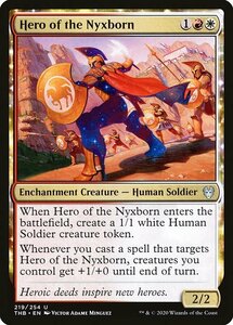 MTG ■金/英語版■ 《ニクス生まれの英雄/Hero of the Nyxborn》★FOIL★ テーロス還魂記 THB