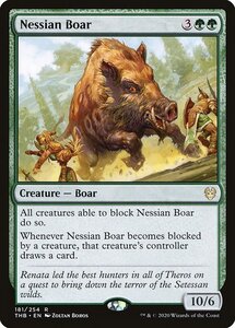 MTG ■緑/英語版■ 《ネシアンの猪/Nessian Boar》★FOIL★ テーロス還魂記 THB