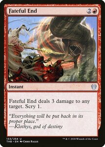 MTG ■赤/英語版■ 《運命的結末/Fateful End》★FOIL★ テーロス還魂記 THB