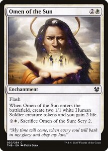 MTG ■白/英語版■ 《太陽の神のお告げ/Omen of the Sun》★FOIL★ テーロス還魂記 THB