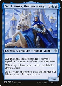 MTG ■青/英語版■ 《具眼の主、エレノラ卿/Syr Elenora, the Discerning》★FOIL★エルドレインの王権 ELD