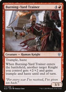 MTG ■赤/英語版■ 《燃焦苑の教練者/Burning-Yard Trainer》★FOIL★エルドレインの王権 ELD