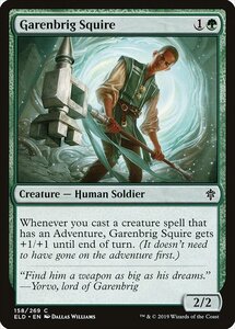 MTG ■緑/英語版■ 《ギャレンブリグの従者/Garenbrig Squire》★FOIL★エルドレインの王権 ELD