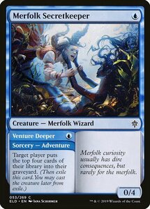 MTG ■青/英語版■ 《マーフォークの秘守り/Merfolk Secretkeeper》★FOIL★エルドレインの王権 ELD