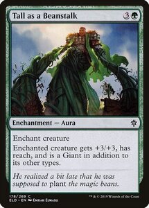 MTG ■緑/英語版■ 《伸びゆく豆の木/Tall as a Beanstalk》★FOIL★エルドレインの王権 ELD