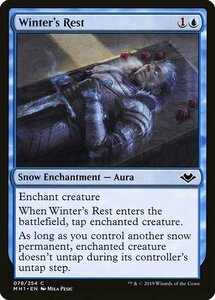 MTG ■青/英語版■ 《冬の休眠/Winter's Rest》★FOIL★モダンホライゾン　MH1